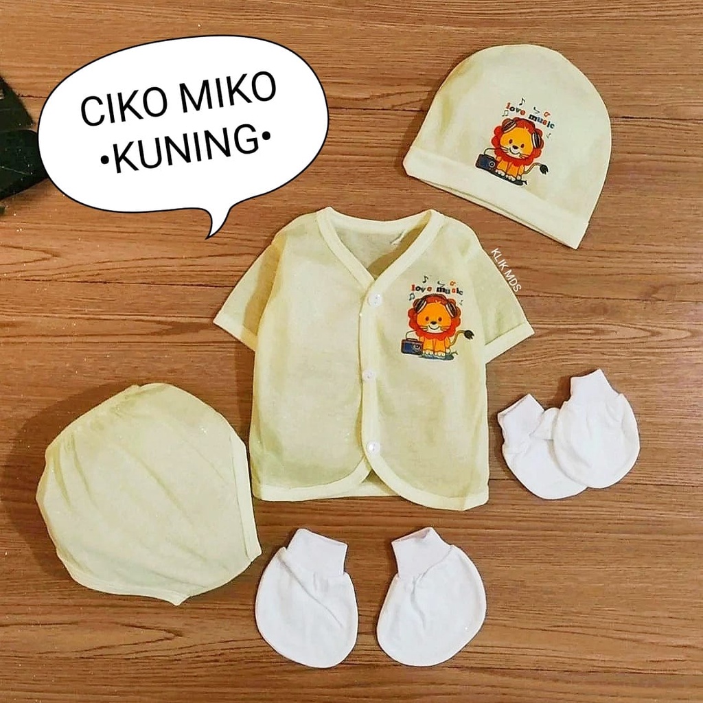 Klik Mds Gift Set Baju Anak Bayi Newborn Cico Miko 1 Ukuran Usia 0-3 Bulan