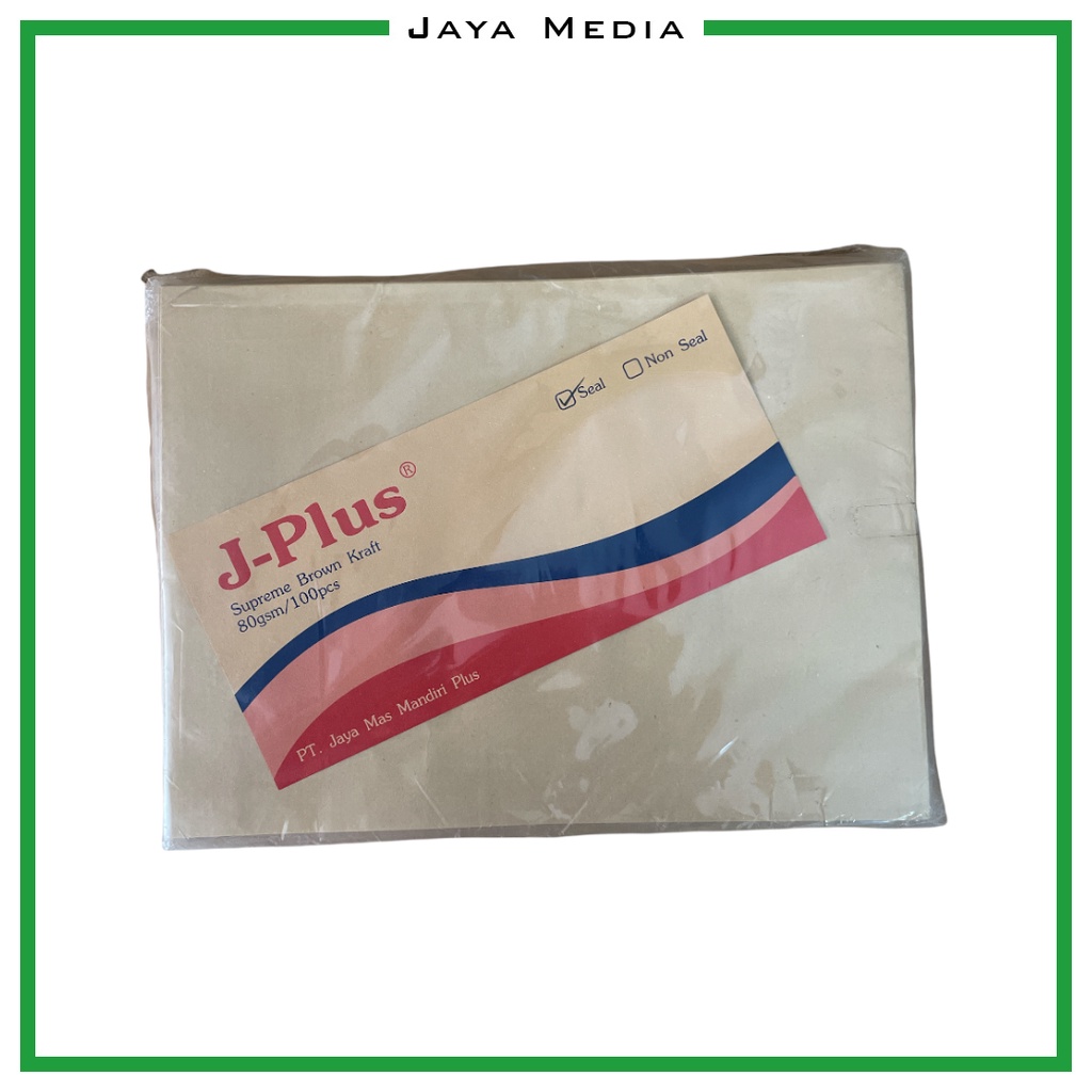 

J-plus Amplop Cokelat Brown Kraft A4 Seal 80 Gsm