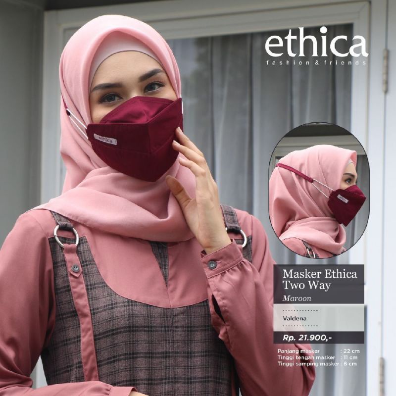 [COD] Masker Kain // Masker Hijab || Masker Ethica Two Way Original || PUSAT DISTRIBUTOR TERLARIS