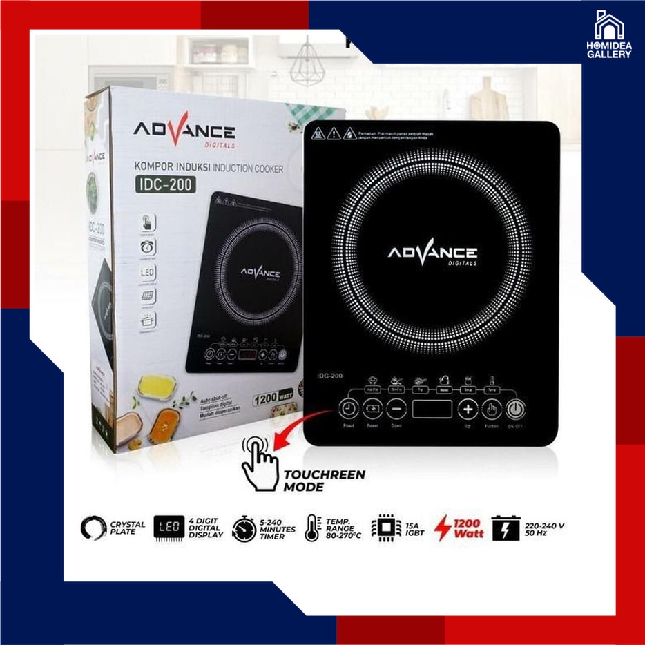 Advance Kompor Induksi / Kompor Listrik IDC - 200 - Hitam