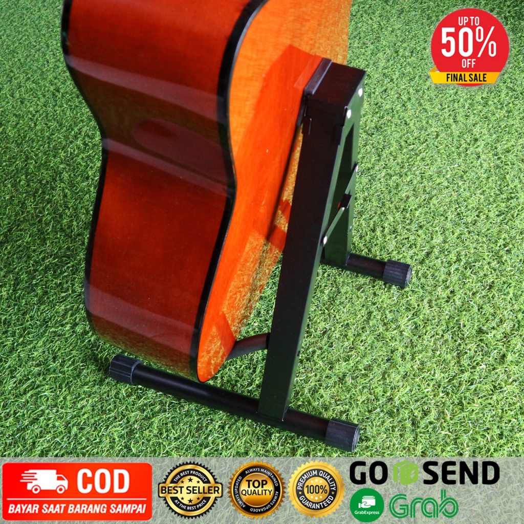 Stand Duduk Alat Musik Stand Gitar Universal Import Stand Bass Ukulele Model A Lipat Besi Dudukan Gitar