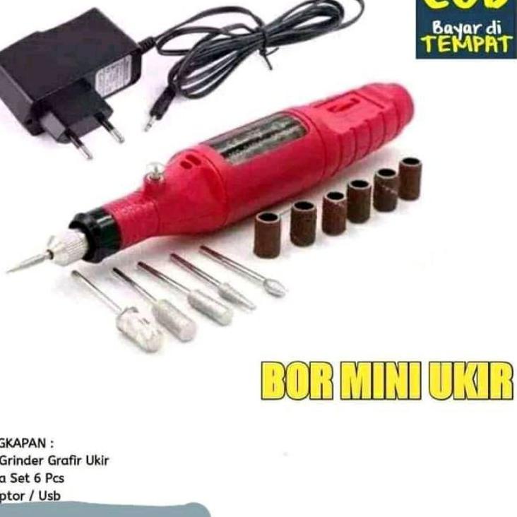 Terjangkau  Mesin Mini Grinder Grafir Bor Potong Gerinda + adaptor DC
