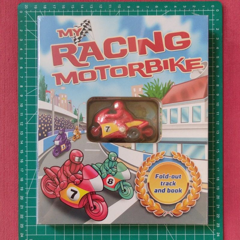 My racing motorbike fold out track and book