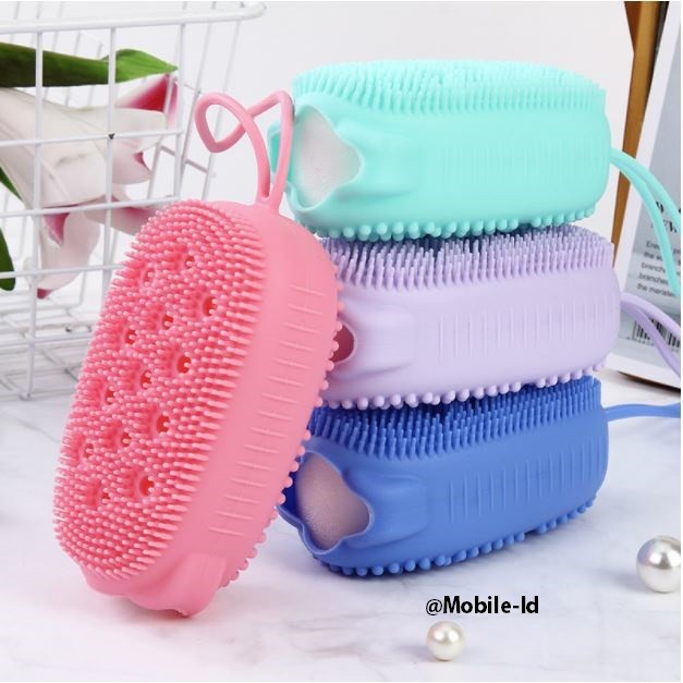 Sikat Mandi Silikon -Brush Badan Halus Spon spoon spun Mandi Busa spons Foam sponge bath brush /R7