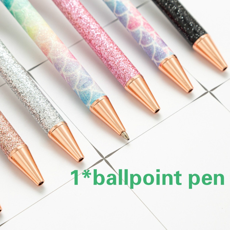 Metallic Colorful Glitter Pens For School / Office