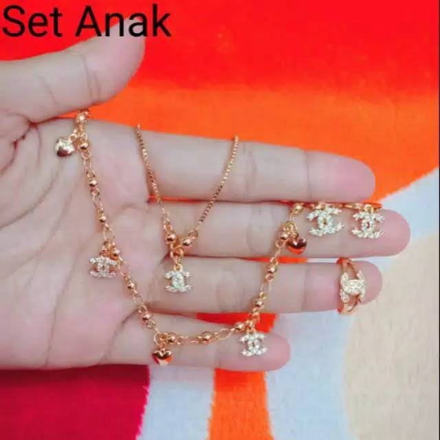 Set perhiasan chanel anak perempuan