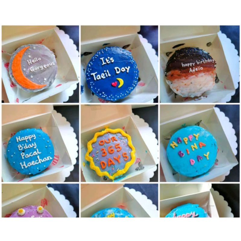 

Korean Cake / Lettering Cake / Lunch Box Cake / Bento Cake [BACA DESKRIPSI]