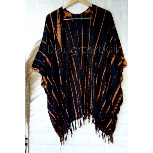 Kardigan/Outer Rumbai Motif Lilit Kas Bali.