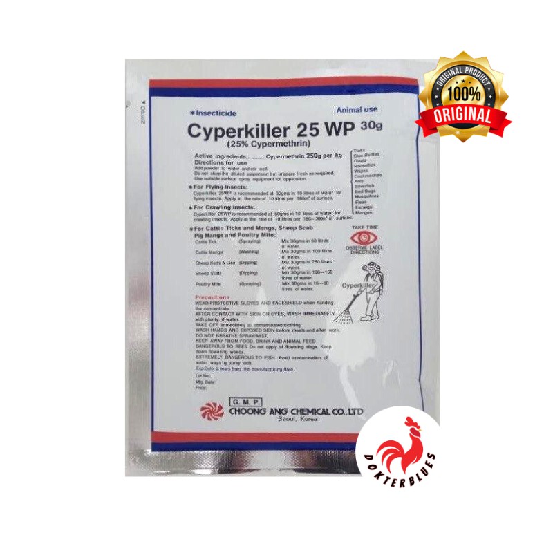 Cyperkiller 25wp Obat Hama Kutu Walet Kutu Kucing Kutu Anjing Ayam Asli Obat Hama