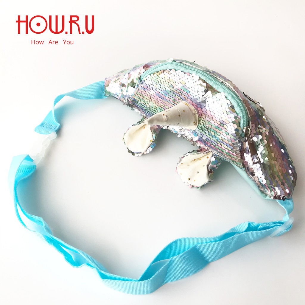 HOW.R.U | Tas Pinggang Sequin Anak / Waist Bag Unicorn 02202