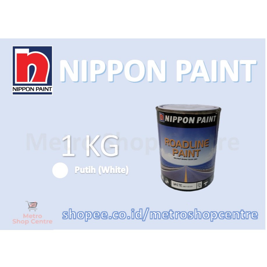 

NIPPON PAINT - Cat Jalan Roadline / Road Line Paint 1 Kg (Kaleng) Warna White (Putih)