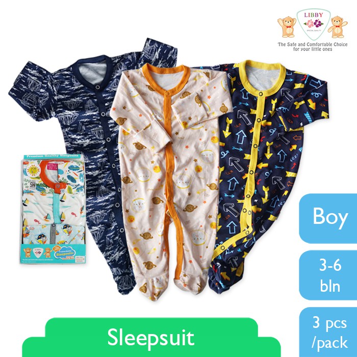 Makassar! LIBBY Premium Sleepsuit 1 PACK ( 3 PCS )