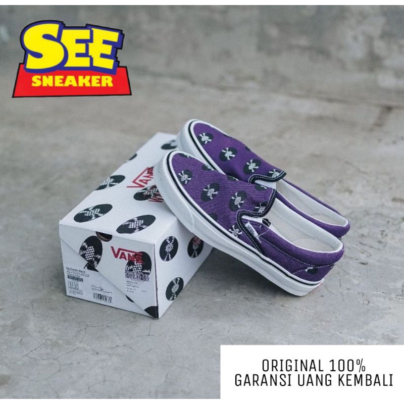 Vans vault slipon wacko maria print purple