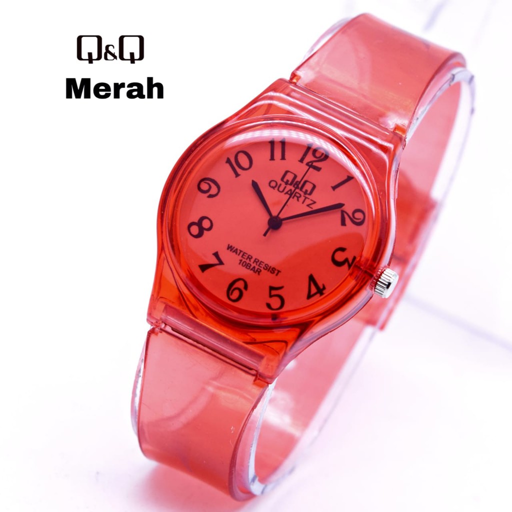PROMO!!! Jam Tangan Q&Q Angka Rubber Transparant Transparan Bening Karet Murah QQ Best Seller Jelly-2