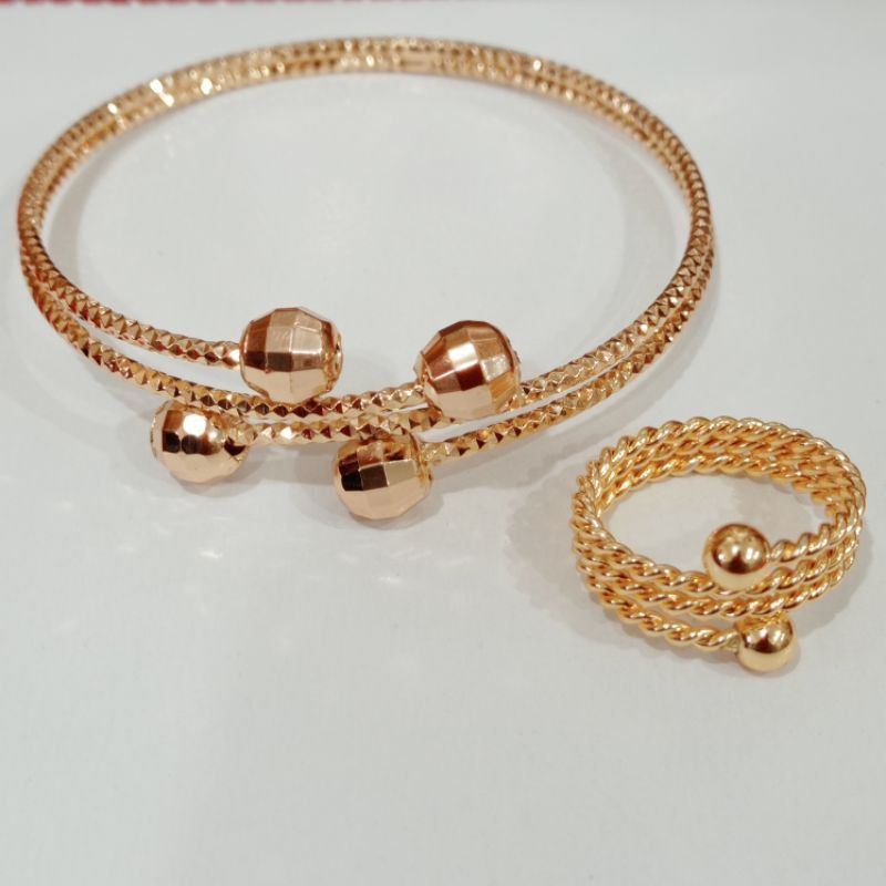 set gelang&cincin xuping gold motif bola"