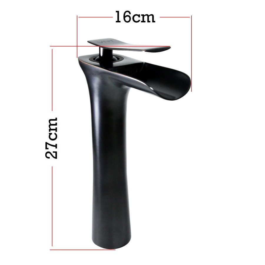 Kran Wastafel Hot &amp; Cold Black Basin Faucet Keran Minimalis Hitam Doff