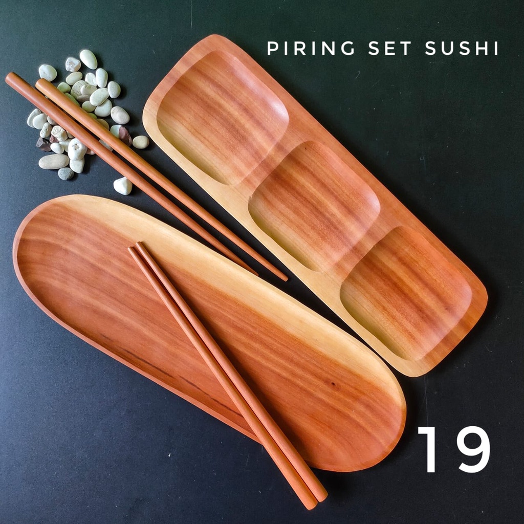 Jual Piring Sushi Piring Set Sushi Piring Kayu Untuk Sushi Indonesia Shopee Indonesia