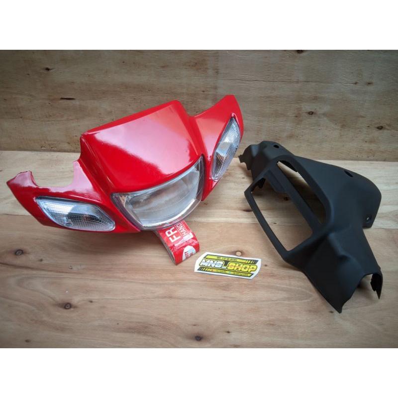 batok lampu depan fizr batok kepala fizr warna merah set batok belakang fizr & lampu + sen kanan kir
