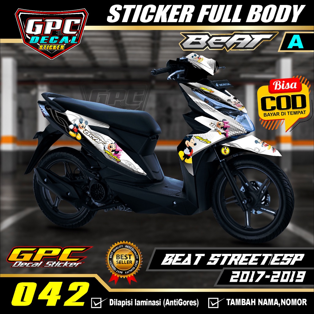 Decal Sticker FullBody Beat Street Esp Tahun 2017/2018/2019 -Desain Mickey Mouse GPC 042
