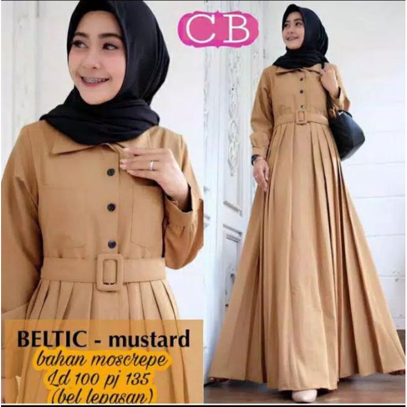 Gamis terbaru / Gamis Muslim / ( Ukuran M ~ L ~ XL ) / Beltic Dress / Gamis Termurah / Gamis Dress