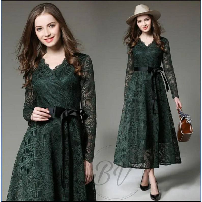 8x DRESS AGNOLA HIJAU