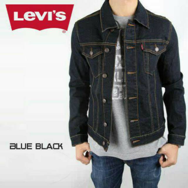 jaket jeans blue black