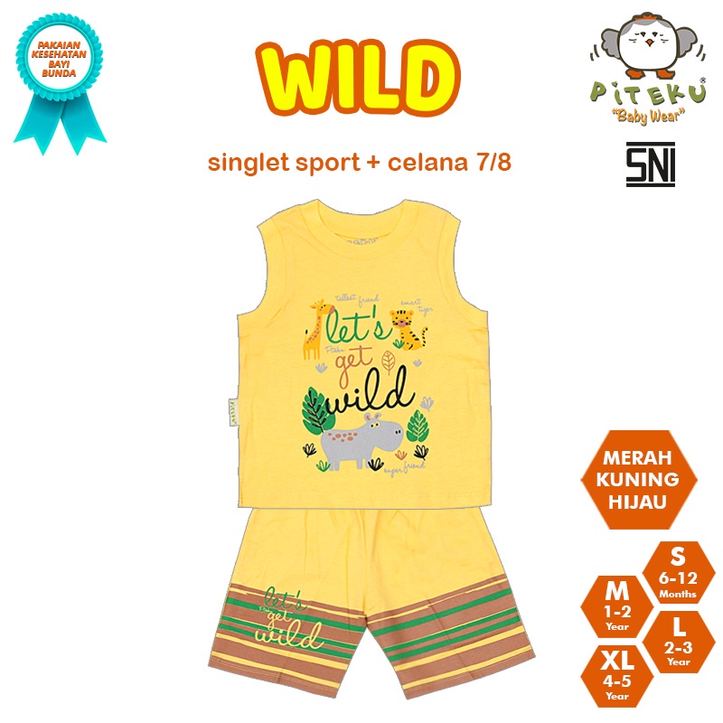 PITEKU SETELAN S.SPORT PENDEK WILD V2 4-5Y