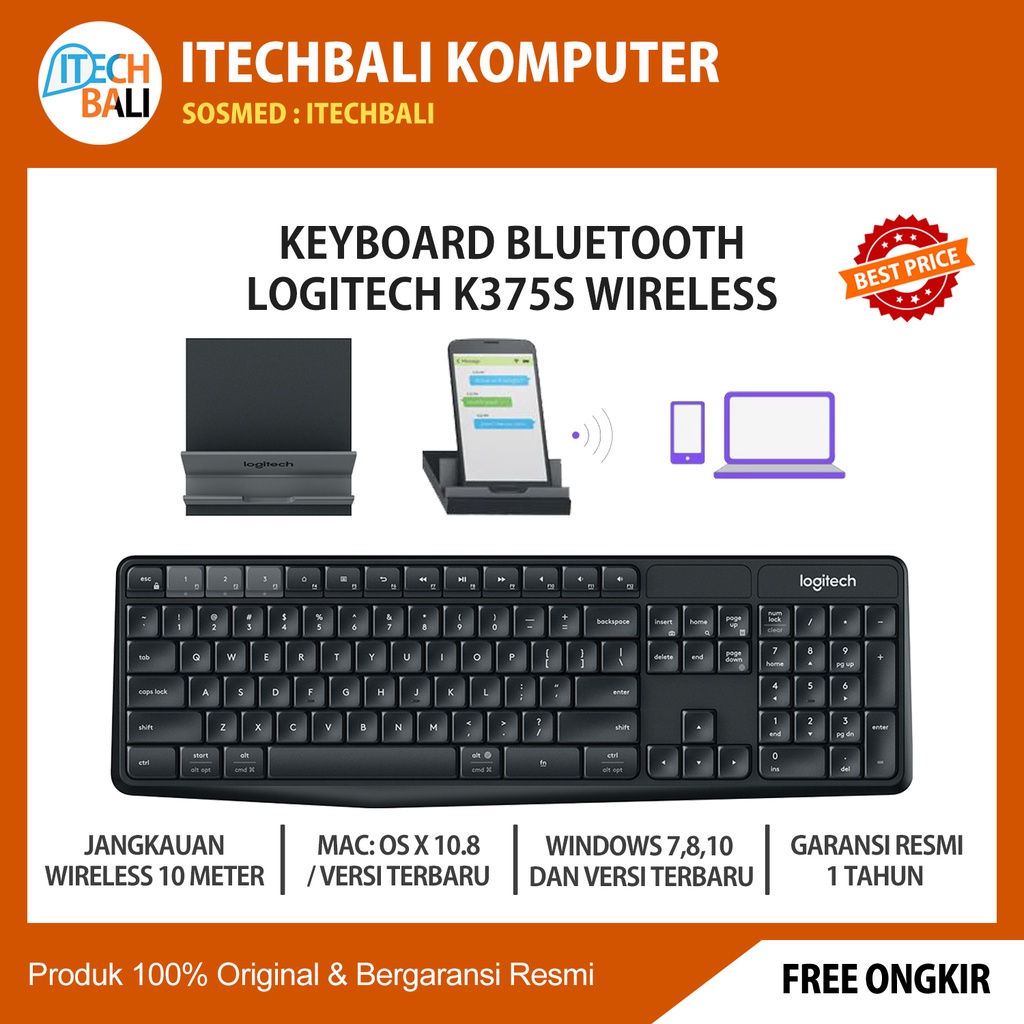 Keyboard LOGITECH K375s Wireless | ITECHBALI