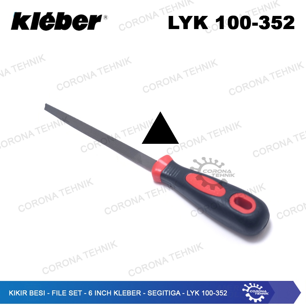 LYK 100-352 - Kikir Besi - File Set - 6 Inch Kleber - Segitiga