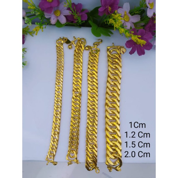 gelang lipan emas lapis kristal