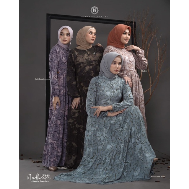 COD ✔️Nadheera Dress | Nadheera luxury ORI | dress muslim | gamis kondangan | gamis terbaru