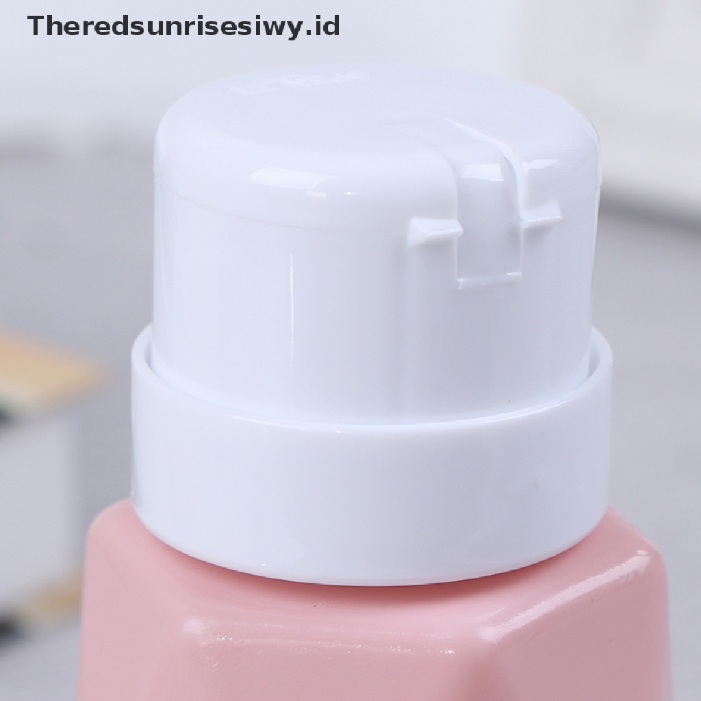 (Theredsunrisesiwy.Id) Botol Pump Kosong 200ml Untuk Cairan Pembersih Kutek