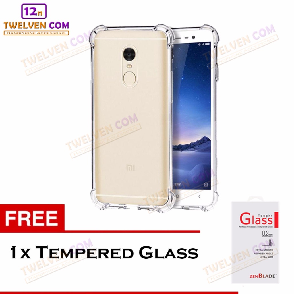 [FLASH SALE] Case Anti Crack Anti Shock Softcase Xiaomi Redmi Note 4 / 4x - Free Tempered Glass