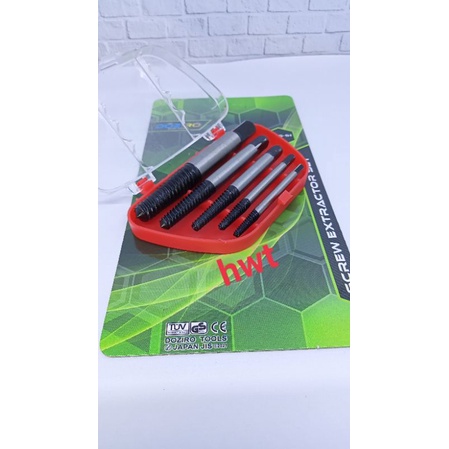 Tap Balik Set Alat Cabut Baut Patah Tap Balik Baut Patah Rusak Set 5pc