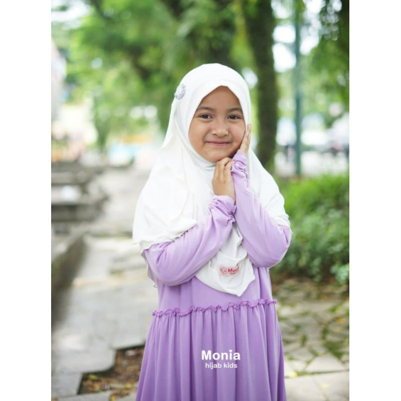 Yara Hijab by Monia Hijab Kids Broken White MLXL | Hijab Terlaris