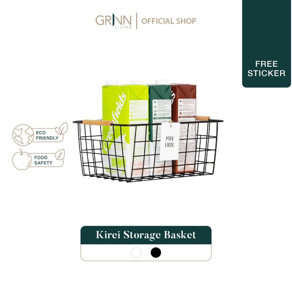 GRINN LIVING KIREI STORAGE BOX / KERANJANG / BASKET ORGANIZER / PENYIMPANAN SERBAGUNA UNTUK MAKANAN 