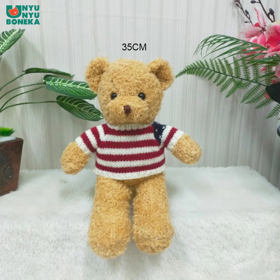 boneka teddy bear beruang animal sweater rajut usa