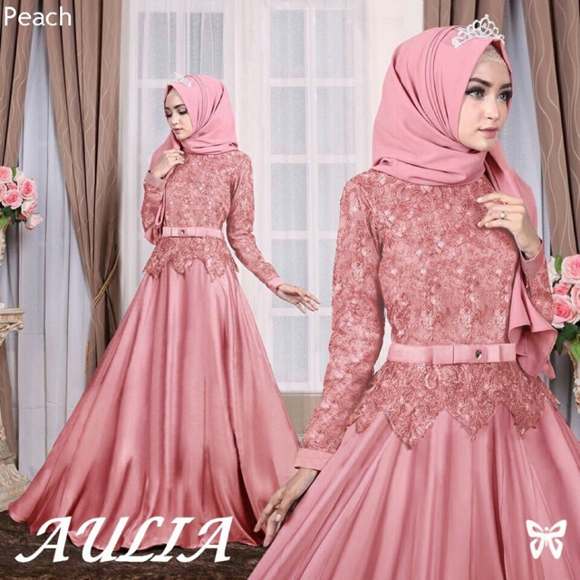 HOPYLOVY - GAMIS MAXI DRESS BRUKAT AULIA SYARI