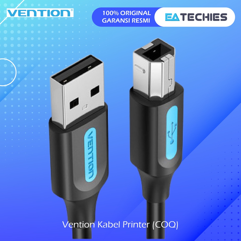 Vention Printer Kabel Data USB 2.0 TypeA Male to B Male Scanner [1M, 1.5M, 2M, 3M, 5M]