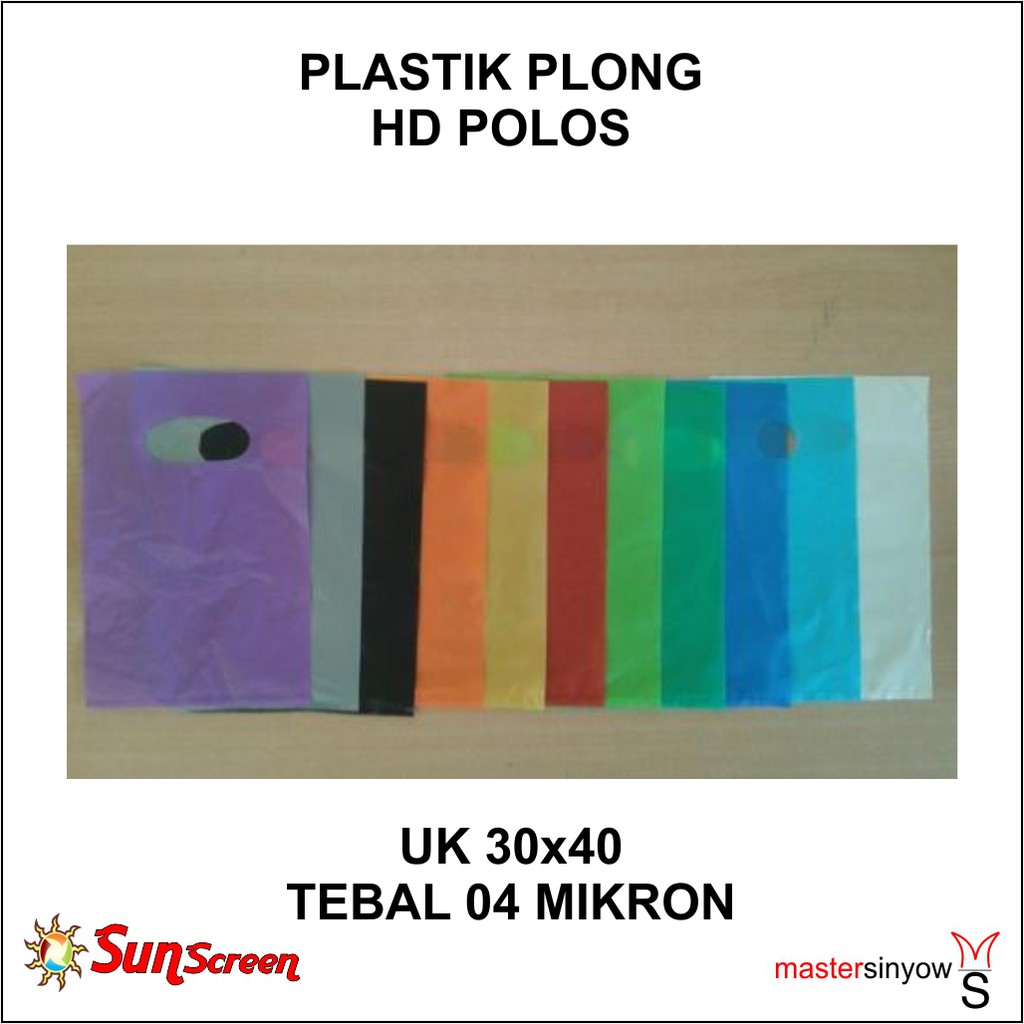 Plastik Plong HD Packing Olshop ukuran 30x40 Polos bisa COD