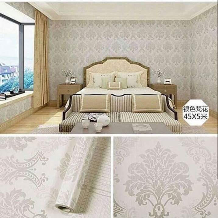 Wallpaper Dinding BATIK SILVER