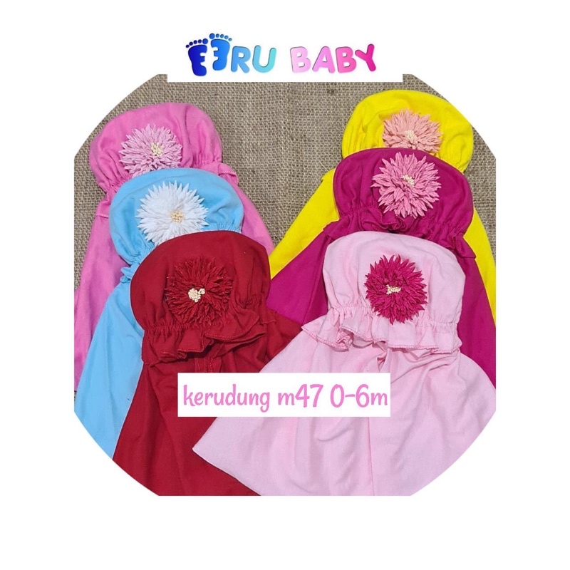 Kerudung bayi/Jilbab bayi warna eeru baby - M47