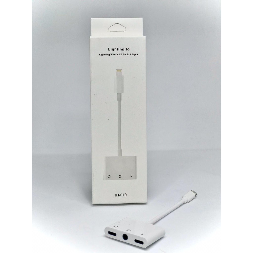 ADAPTER LIGHTNIN TO AUX 3.5MM GL-A01 HEADPHONE PLUS LIGHTNING FOR  3 IN 1