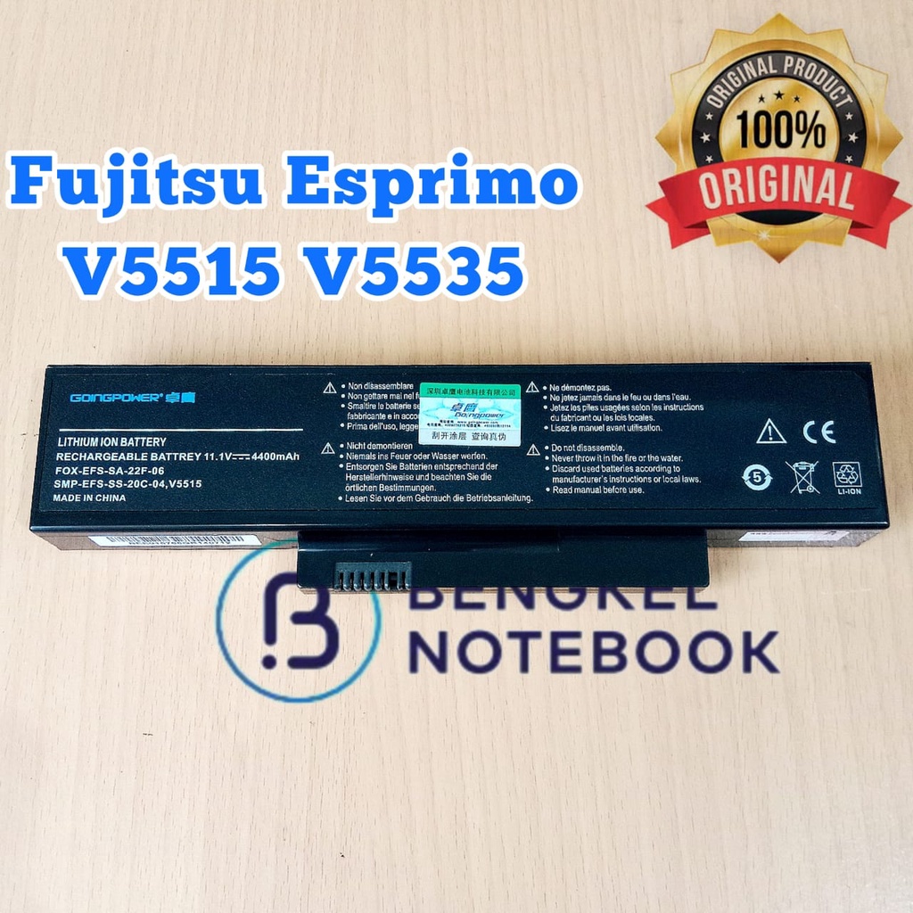 Baterai Laptop Fujitsu Esprimo V5515 V5535 V5555 EFS-SA-XXF EFS-SS-22E Hitam/Black