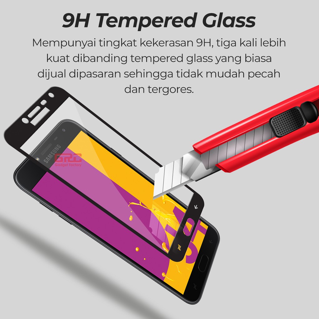 Tempered Glass SAMSUNG J4 HOGO Full Cover Anti Gores Kaca