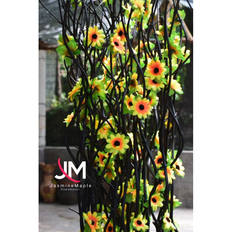 Bambu Ulir Cendani Hitam Bunga Matahari Mini (Min Pembelian 10 Btg)