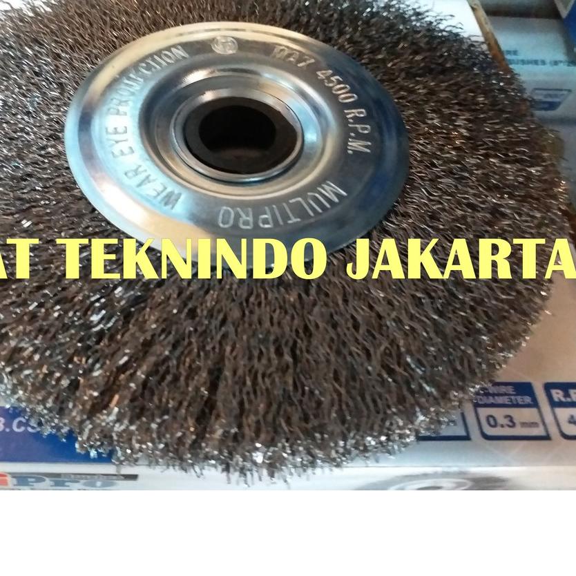 ➷ SIKAT KAWAT PIRING BAJA SIKAT GERINDA DUDUK MULTIPRO SWB-02 / SWB02 6" 150MM STEEL WIRE WHELL BRUS