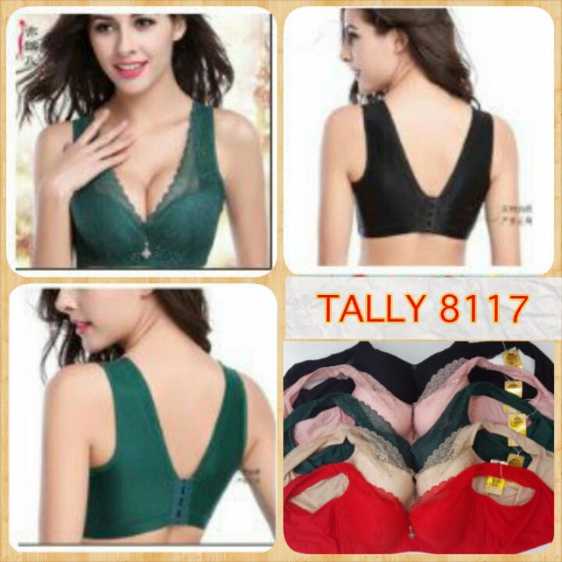 Tally 8117 Bra Penekan Lemak Kawat Busa Tebal Push Up kait 4