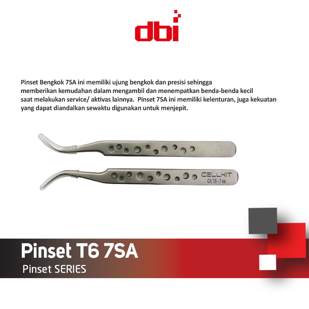 Pinset Bengkok Stainless Steel CELLKIT T6 7SA