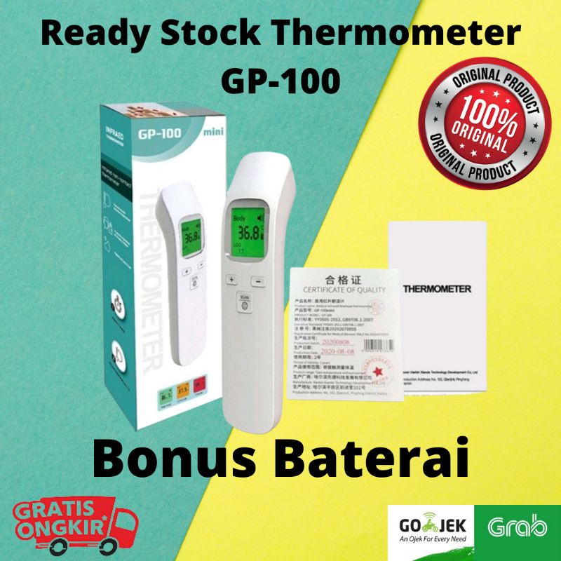 Thermometer Suhu Badan Termometer Infrared Non Contact GP-100